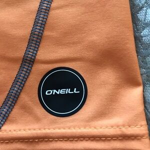O'Neill Hyperfreak Mint Green to Orange Board Shorts